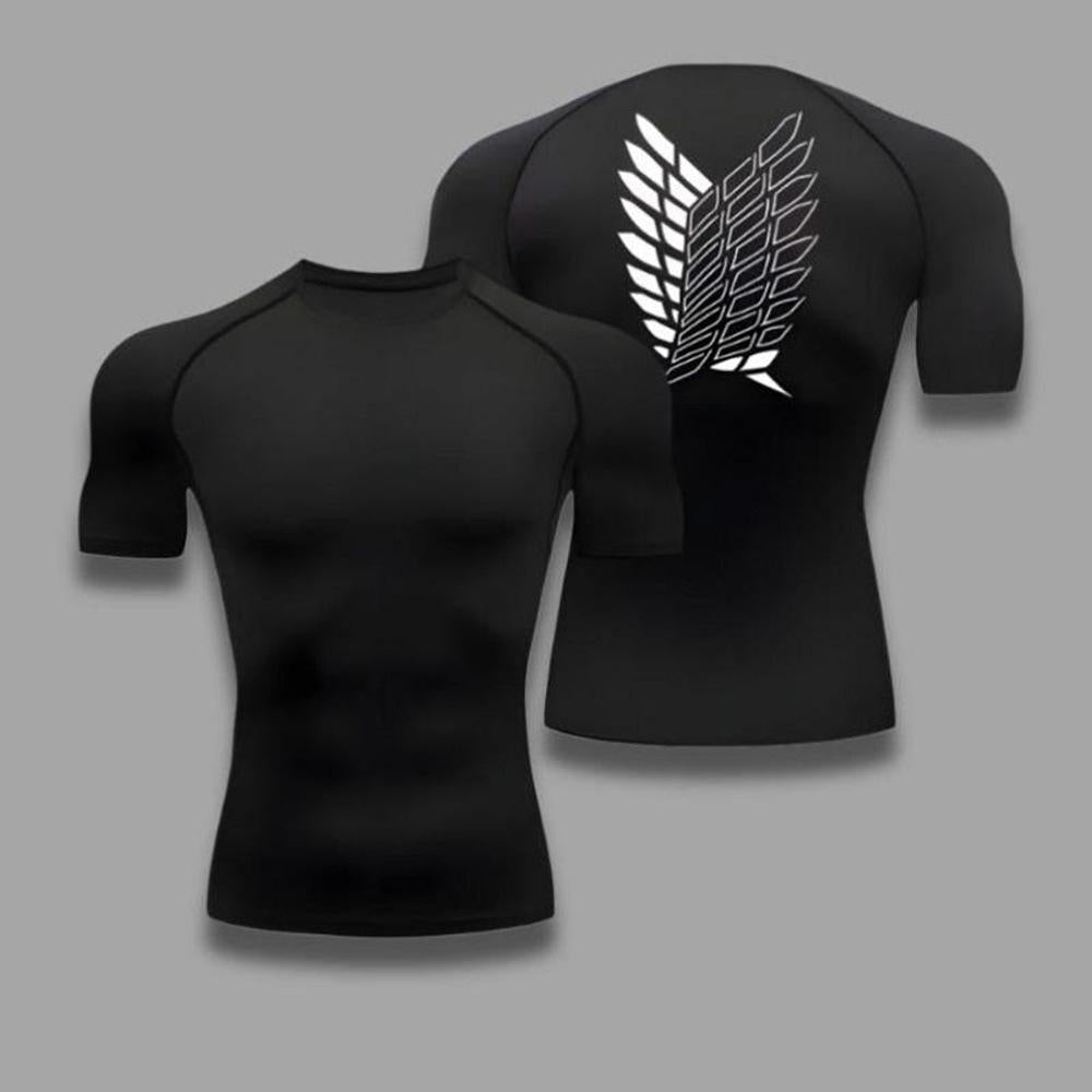 Trendy Printed Fitted Short Sleeve T-Shirt for Sports, Running, Fitness, Training, and Underwear Top