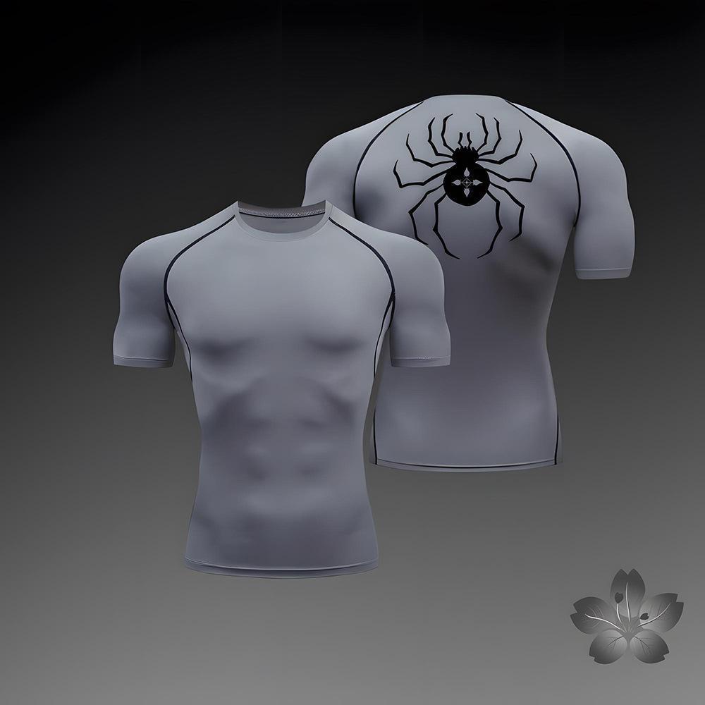 Trendy Printed Fitted Short Sleeve T-Shirt for Sports, Running, Fitness, Training, and Underwear Top