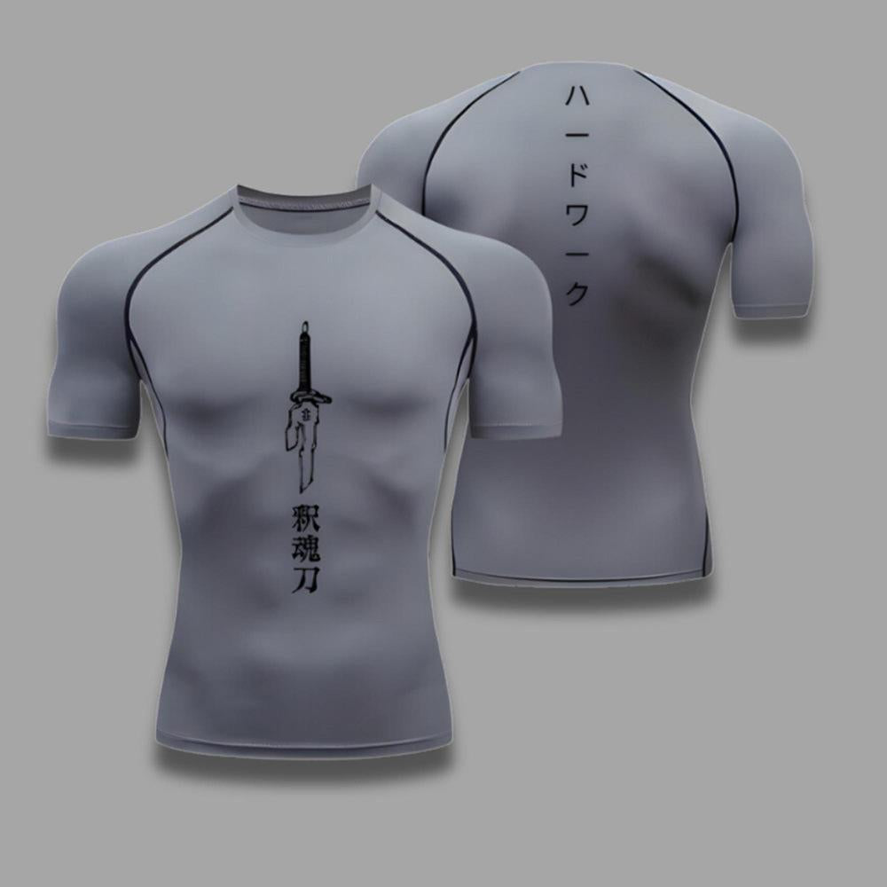 Trendy Printed Fitted Short Sleeve T-Shirt for Sports, Running, Fitness, Training, and Underwear Top