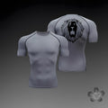 Trendy Printed Fitted Short Sleeve T-Shirt for Sports, Running, Fitness, Training, and Underwear Top