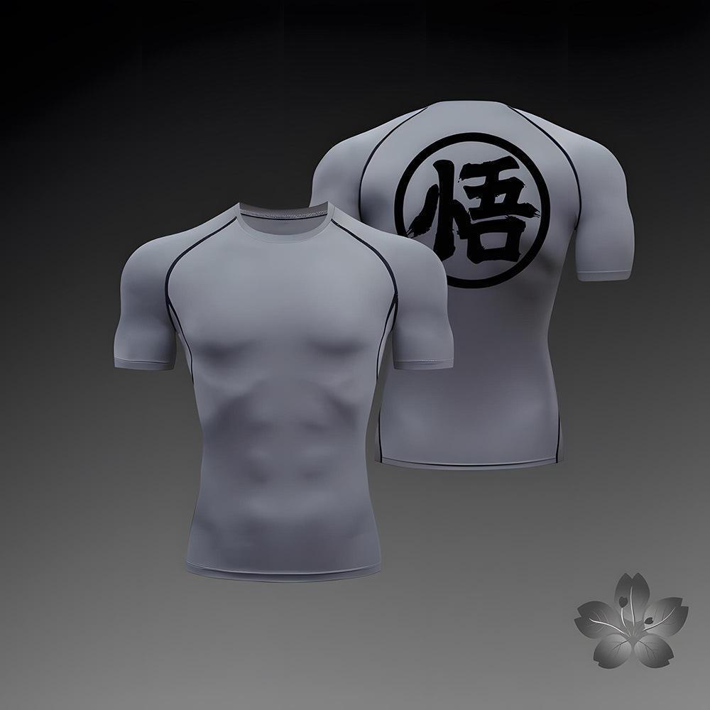 Trendy Printed Fitted Short Sleeve T-Shirt for Sports, Running, Fitness, Training, and Underwear Top