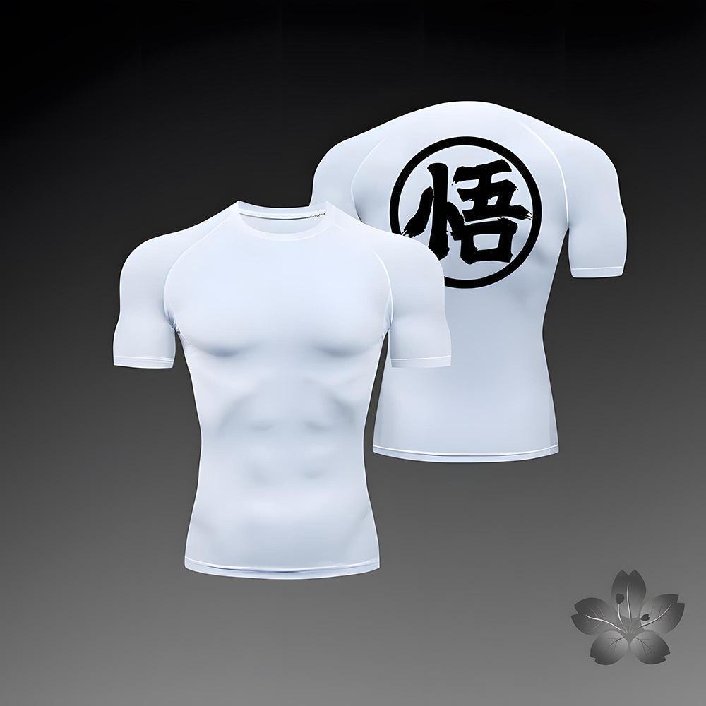 Trendy Printed Fitted Short Sleeve T-Shirt for Sports, Running, Fitness, Training, and Underwear Top