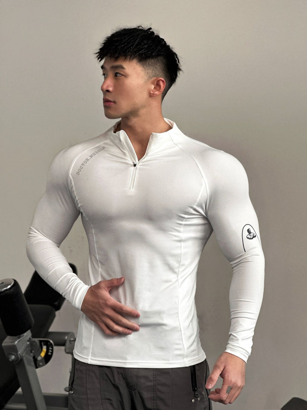 Tech Series Sport Fitness Wear Cycling Jersey Men's Running Long Sleeve Compression Shirt High Elastic Quick-Dry Top Training