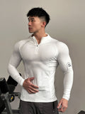 Tech Series Sport Fitness Wear Cycling Jersey Men's Running Long Sleeve Compression Shirt High Elastic Quick-Dry Top Training