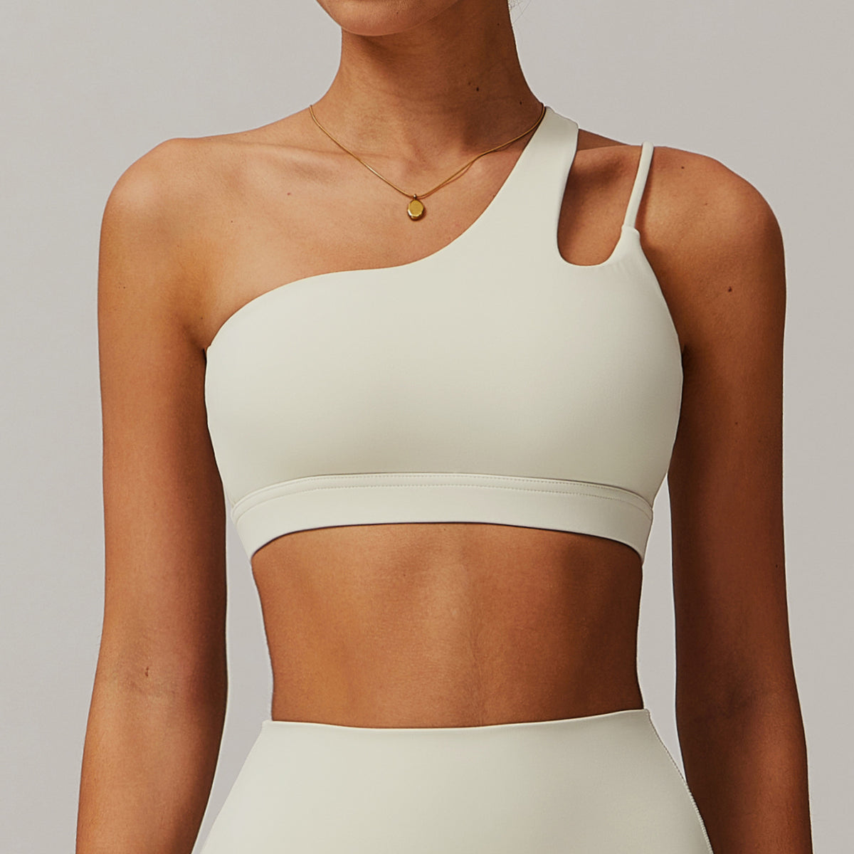 Yoga Bra Seamless Sports Underwear Irregular Shoulder Strap Running Fitness Tank Top