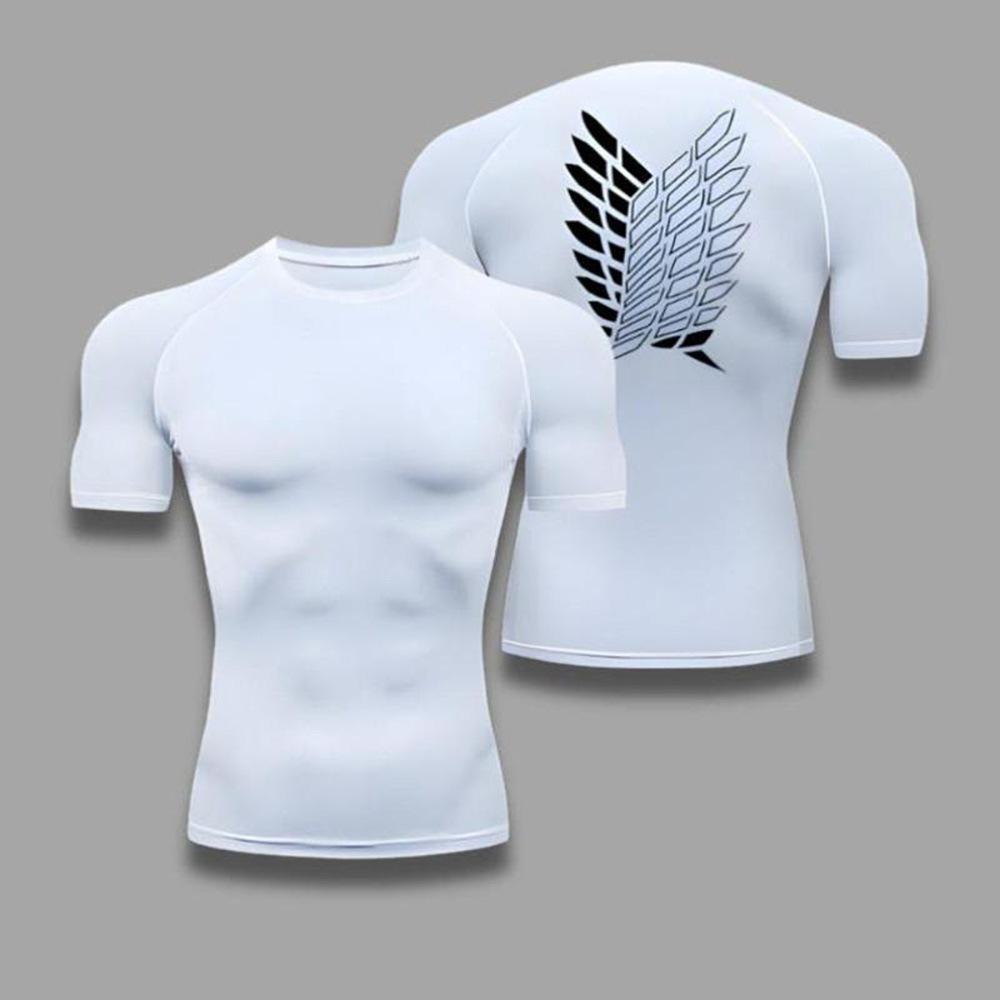Trendy Printed Fitted Short Sleeve T-Shirt for Sports, Running, Fitness, Training, and Underwear Top