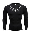 Printed Long Sleeve T-Shirt for Men, Quick-Dry Breathable Workout Running Top