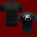 Dark Gothic Spider Print Short Sleeve T-Shirt Men's  Fitness Training Sports Running Athletic Top