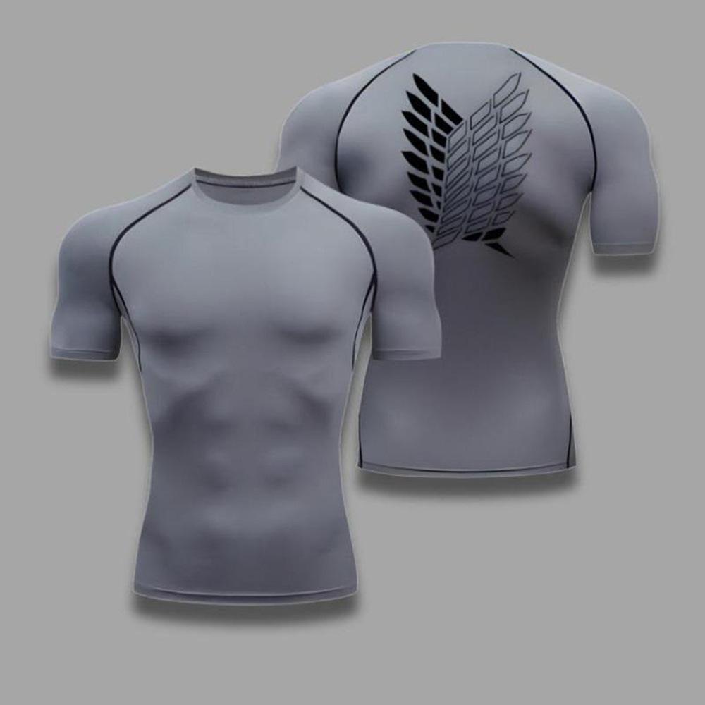 Trendy Printed Fitted Short Sleeve T-Shirt for Sports, Running, Fitness, Training, and Underwear Top