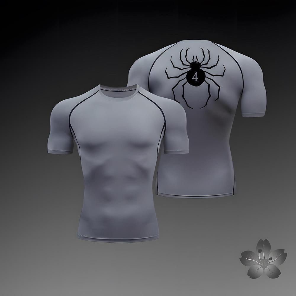 Trendy Printed Fitted Short Sleeve T-Shirt for Sports, Running, Fitness, Training, and Underwear Top