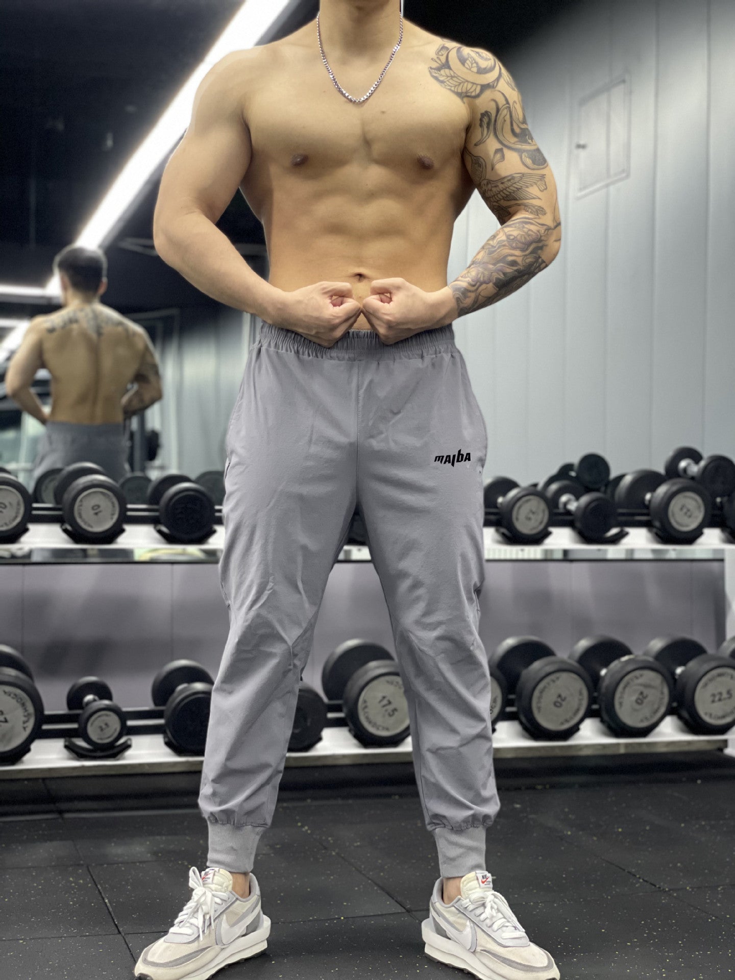 Casual Sporty Fitness Pants for Men Summer Lightweight Loose Quick-Dry Cuffed Running Training Sweatpants