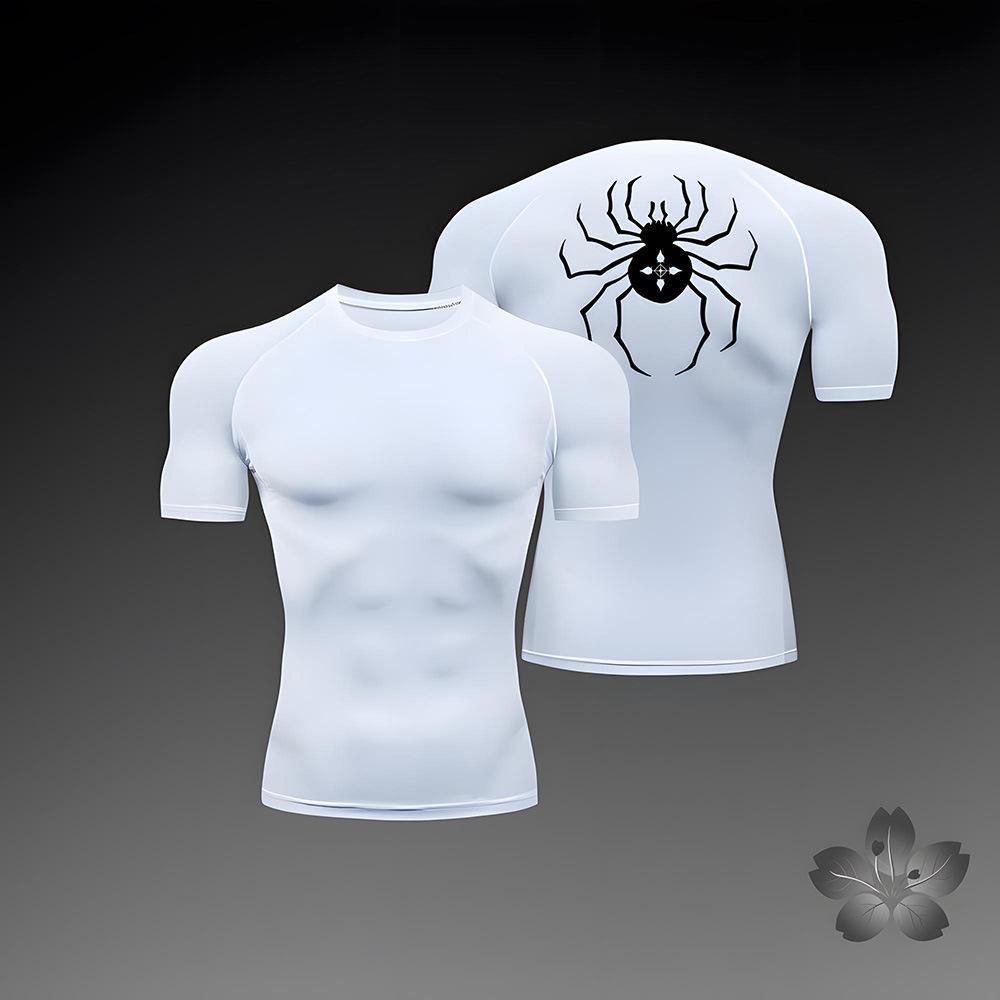 Trendy Printed Fitted Short Sleeve T-Shirt for Sports, Running, Fitness, Training, and Underwear Top