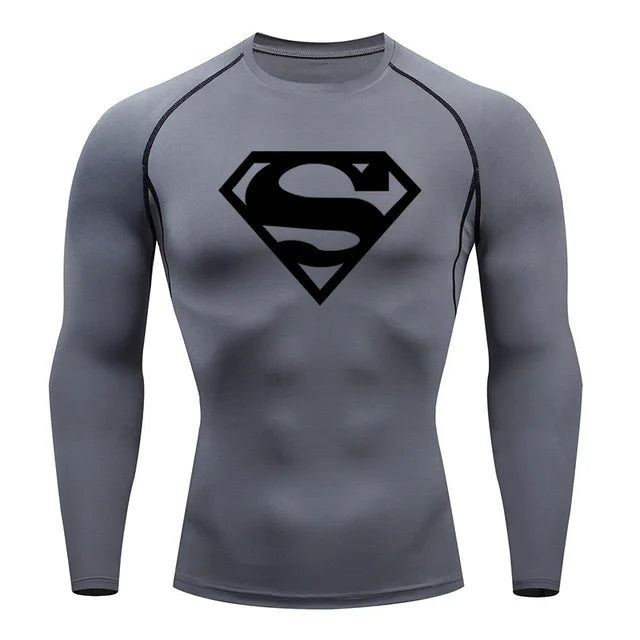 Men's Clothing Winter First Layer Long-sleeved Shirt Gym Running T-shirt Top Sports Thermal Underwear Top Warm Sweat Shirt