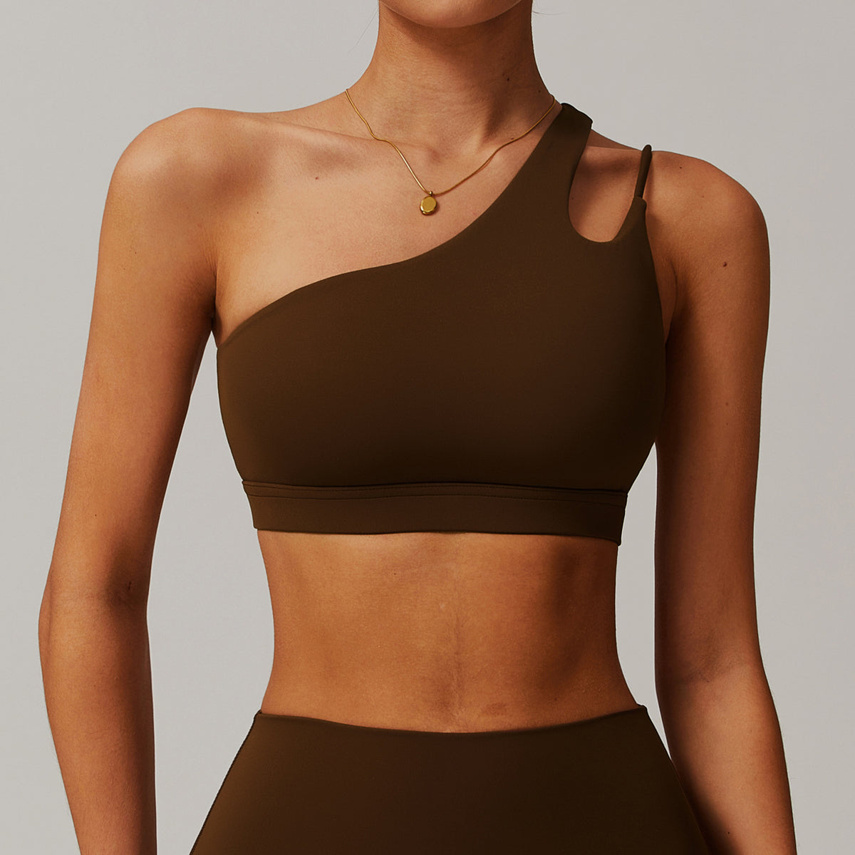 Yoga Bra Seamless Sports Underwear Irregular Shoulder Strap Running Fitness Tank Top