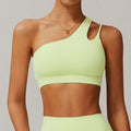 Yoga Bra Seamless Sports Underwear Irregular Shoulder Strap Running Fitness Tank Top