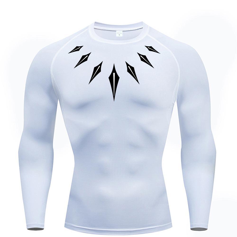 Printed Long Sleeve T-Shirt for Men, Quick-Dry Breathable Workout Running Top