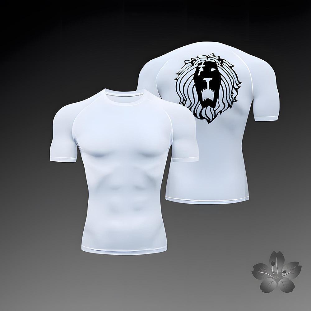 Trendy Printed Fitted Short Sleeve T-Shirt for Sports, Running, Fitness, Training, and Underwear Top