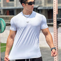 Muscle Fit Compression Fitness Short Sleeve Men's Basketball Running Training Cool Stretch Sports T-Shirt