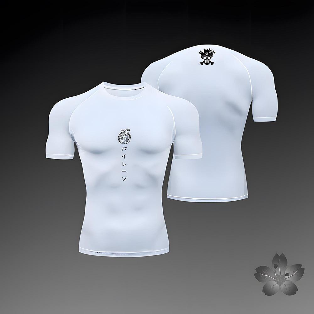 Trendy Printed Fitted Short Sleeve T-Shirt for Sports, Running, Fitness, Training, and Underwear Top
